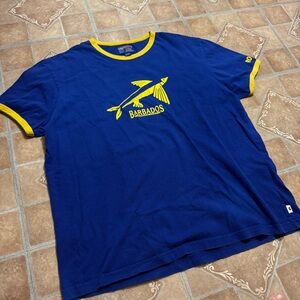 Vintage Y2K Roots Barbados 2004 Olympics Ringer Tee - Size XL